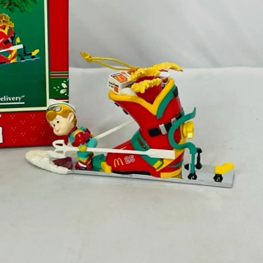 This ENESCO Treasury of Christmas Ornament from 1996 features the McDonald's 